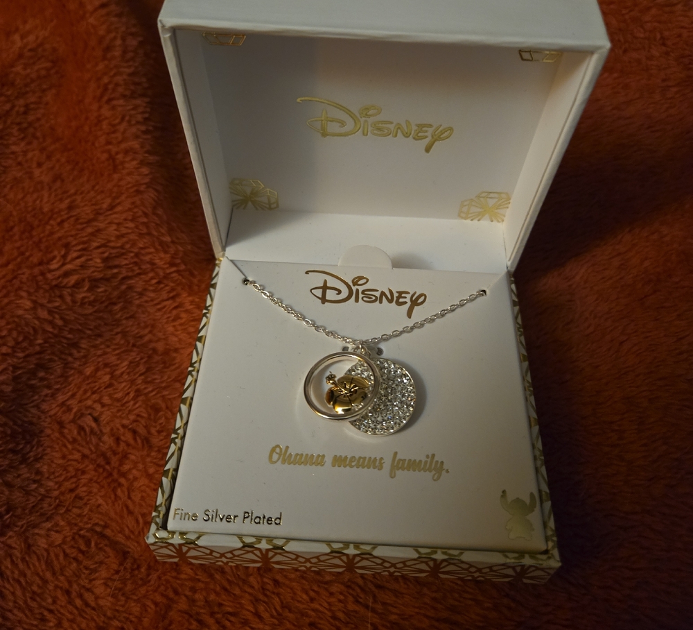 Disney Silver and Gold Necklace with Elegant Pendant